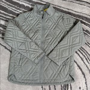 Voyager Women’s Quilted Light Gray Zip-Front Jacket